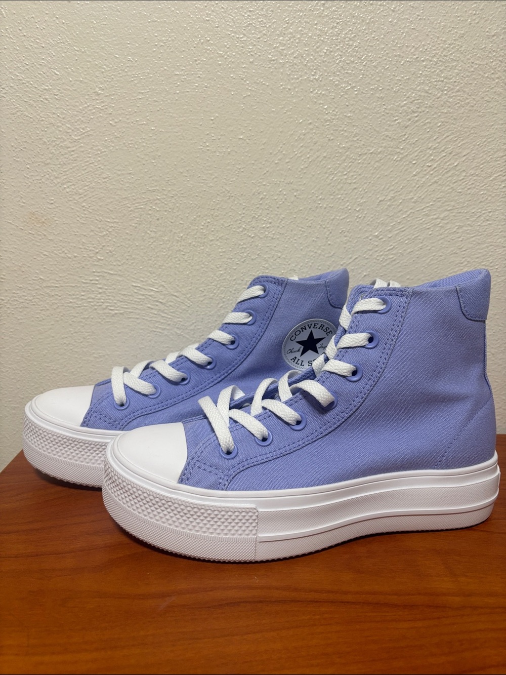Converse Lavender Platform High Top Sneakerssize 7 New